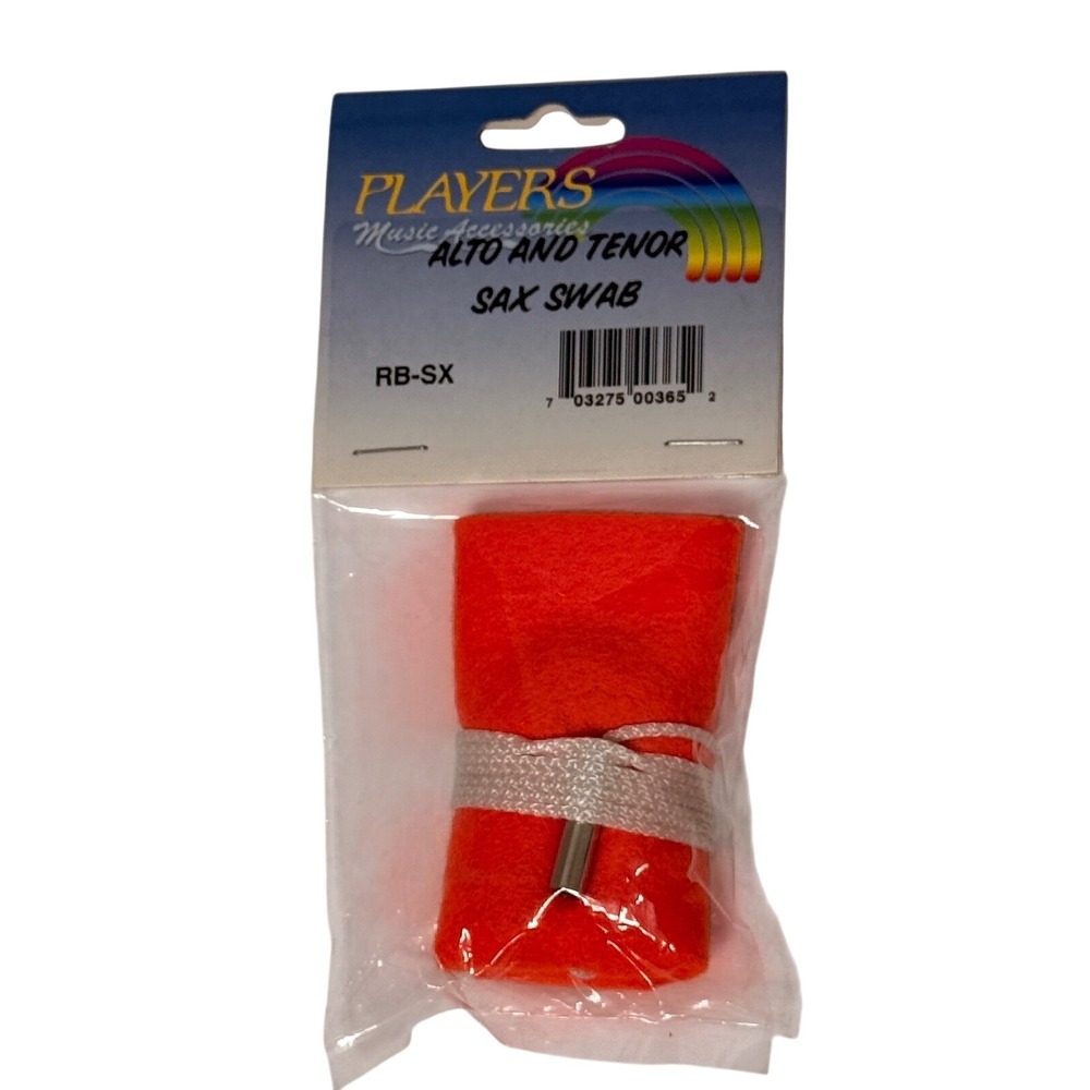 Players Music Accessories Alto and Tenor Sax Swab Orange RB-SX New